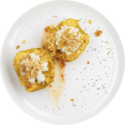 Яблочки, запеченные с творожным кремом