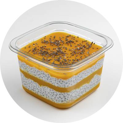 Чиа-пуддинг с муссом из облепихи